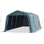 Vidaxl tente amovible pour bétail pvc 550 g/m² 3 3 x 6 4 m vert foncé