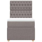 vidaXL Sommier à lattes de lit avec matelas Taupe 90x200 cm Tissu