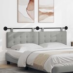 vidaXL Tête de lit suspendue Gris nuage Tissu