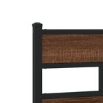 vidaXL Cadre de lit en métal sans matelas chêne marron 90x190 cm