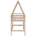 vidaXL Lit superposé et échelle et toit 90x200 cm bois de pin massif