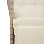 vidaXL Ensemble de bistro 3 Pièces avec coussins beige résine tressée