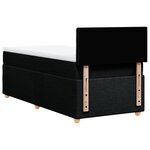 vidaXL Sommier à lattes de lit avec matelas noir simple tissu