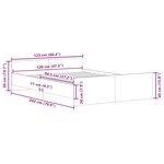 vidaXL Cadre de lit sans matelas blanc 120x200 cm