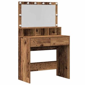 vidaXL Table de Toilette avec tiroir Bois ancien 80 x 41 x 134.5 cm