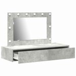 vidaXL Table de Toilette Gris 100 x 40 x 70 cm Bois d'ingénierie