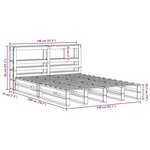 vidaXL Cadre de lit sans matelas blanc 140x200 cm bois de pin massif