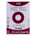 Paquet 100 Fiches Sous Film - Bristol Dots Non Perforé - 105x148mm - Blanc - X 20 - Exacompta