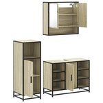 vidaXL Ensemble de meubles de salle de bain 3 Pièces chêne sonoma