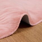 vidaXL Tapis en fausse Tafalla Rose Ø 100 cm Polyester
