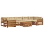 vidaXL Ensemble de canapés d'extérieur 8 pc Naturel et Beige