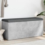vidaXL Banc de rangement gris béton 102x42x45 cm bois d'ingénierie