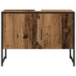 vidaXL Ensemble de meubles de salle de bain 2 pièces en bois ancien et bois aggloméré
