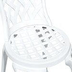 Ensemble de Bistro de Jardin 3 Pièces vidaXL en Aluminium Blanc