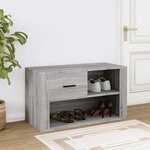 vidaXL Armoire à chaussures Sonoma gris 80x35x45 cm Bois d'ingénierie