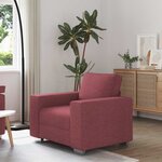 vidaXL Canapé avec coussin Rouge bordeaux 100 x 77 x 82 cm tissu