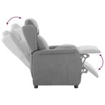 vidaXL Fauteuil inclinable Gris clair 67.5 x 93.5 x 101.5 cm tissu