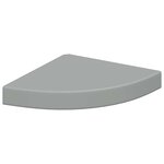 vidaXL Étagères d'angle flottantes 2 Pièces gris 25x25x3 8 cm MDF