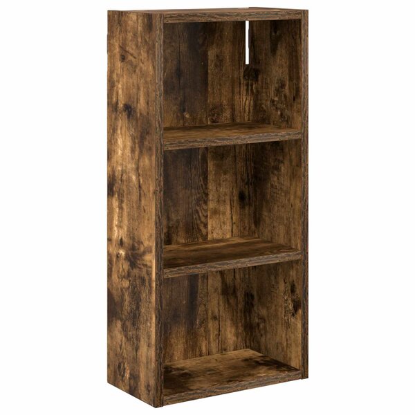 vidaXL Armoire murale de salle de bain Chêne Fumé 30 x 16 x 62 5 cm