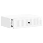 vidaXL Table d'appoint murale Blanc brillant 59 x 34 5 x 17 cm