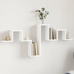 vidaXL Étagère murale blanc 104 5x10x43 cm bois d'ingénierie