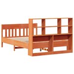 vidaXL Cadre de lit sans matelas cire marron 160x200cm bois pin massif