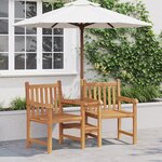 vidaXL Chaises de Jardin Marron 152 x 63 x 89 cm Bois de teck solide