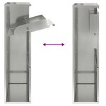 vidaXL Boîte de dépôt de colis avec porte Chrome 44 x 22 x 82 cm Acier