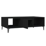vidaXL Table basse noir 103 5x60x35 cm bois d'ingénierie