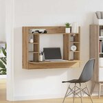 vidaXL Bureau mural chêne artisanal 105 x 48 x 75 cm Bois d'ingénierie