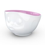 Grand bol en porcelaine hôtelière Tassen bisou intérieur rose