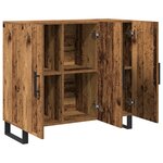 Buffet vidaXL avec 3 portes en vieux bois 90x34x80 cm en bois d'ingénierie