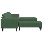 vidaXL Sofa en tissu avec coussin Vert foncé Tissu en velours côtelé