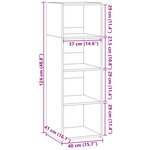 vidaXL Buffet haut chêne marron 40x41x124 cm bois d'ingénierie