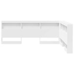 vidaXL Tête de lit de rangement Blanc 140 cm Bois d'ingénierie