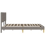 vidaXL Cadre de lit avec tête de lit Taupe 160 x 200 cm Tissu