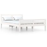 vidaXL Cadre de lit Blanc Bois massif 120x200 cm
