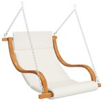 vidaXL Balancelle sans balançoire et coussin Bois courbé
