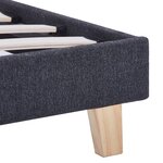 vidaXL Cadre de lit sans matelas gris foncé tissu 90x200 cm