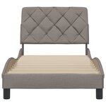 vidaXL Cadre de lit sans matelas taupe 80x200 cm tissu