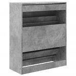 vidaXL Armoire à chaussures gris béton 80x34x96 5 cm bois d'ingénierie