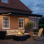 vidaXL Auvent rétractable électrique Noir et anthracite 3 5 x 2 5 m