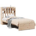 vidaXL Lit bibliothèque sans matelas 100x200 cm bois massif de pin