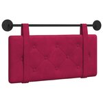 vidaXL Tête de lit suspendue Bordeaux Velours