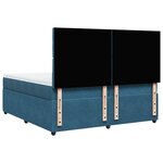 vidaXL Sommier à lattes de lit et matelas Bleu 200x200 cm velours