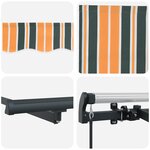 vidaXL Auvent Rétractable Vert et Jaune et Anthracite