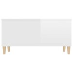 vidaXL Table basse Blanc brillant 90x44 5x45 cm Bois d'ingénierie