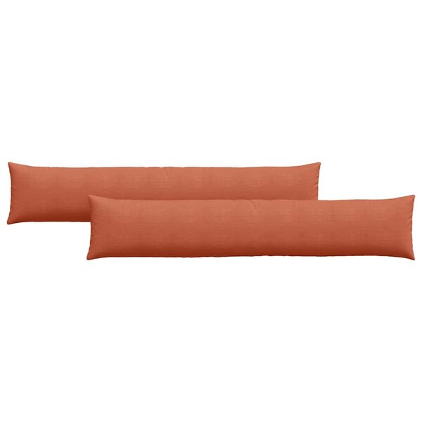vidaXL Coussins de canapé 2 Pièces Rouge orange 200 x 40 cm