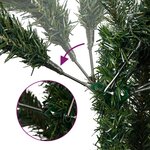 vidaXL Sapin de Noël artificiel à charnières avec baies rouges 210 cm