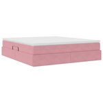 vidaXL Lit avec rangement et matelas Rose 180 x 200 cm Velours